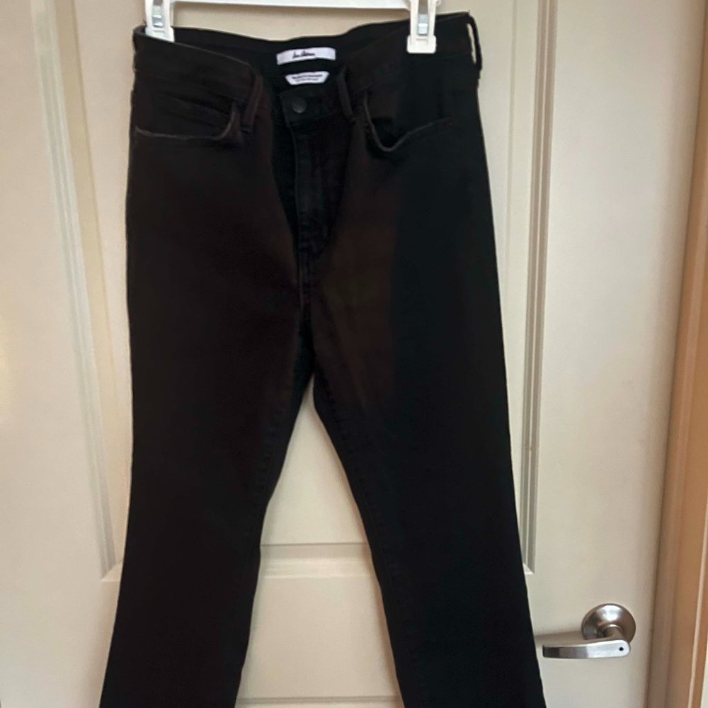 Sam Edelman Black High Rise Crop Flare Jeans